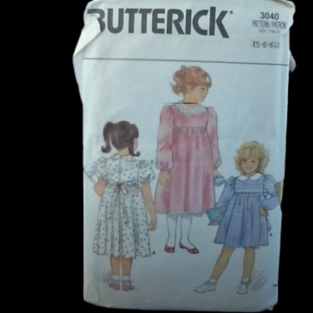 Classic Butterick dress pattern  FOR GIRLS 3040